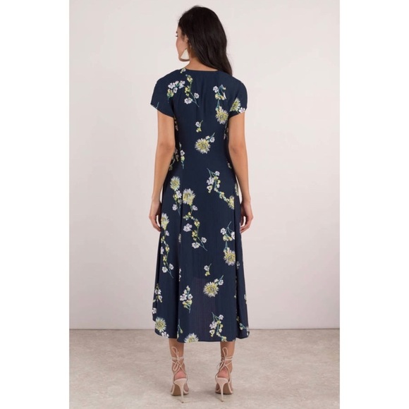 Free People Lost In You Floral Navy Midi Dress - Picture 3 of 15